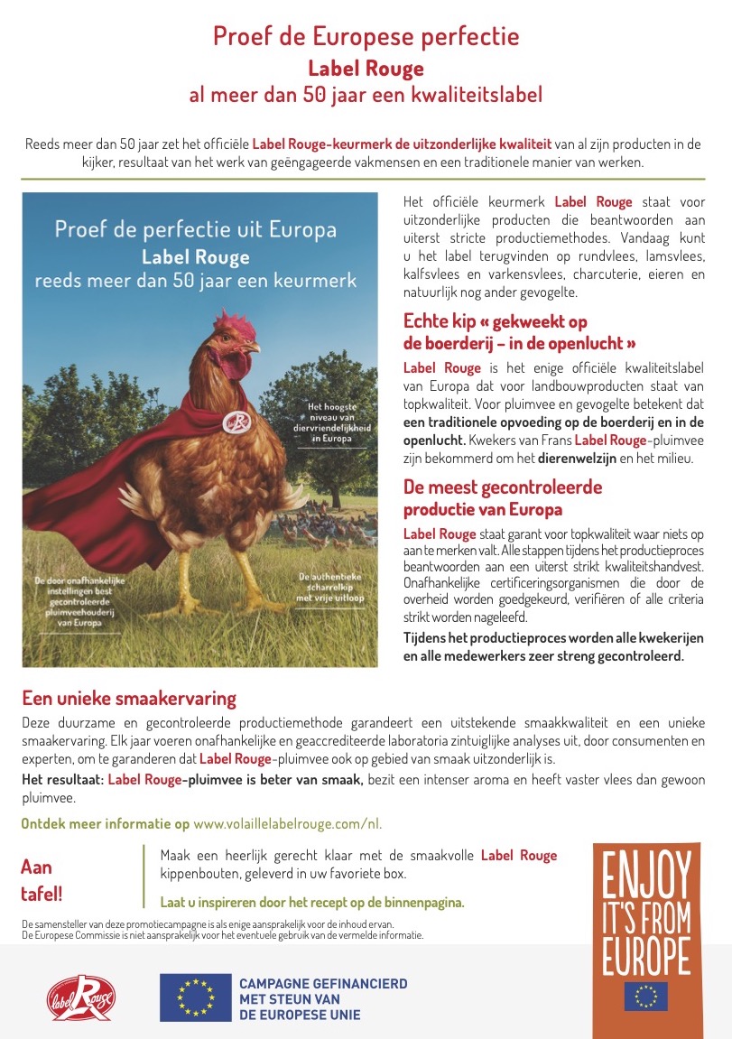 Label Rouge - Wave the red flag, to get quality on track. - Chantal ...